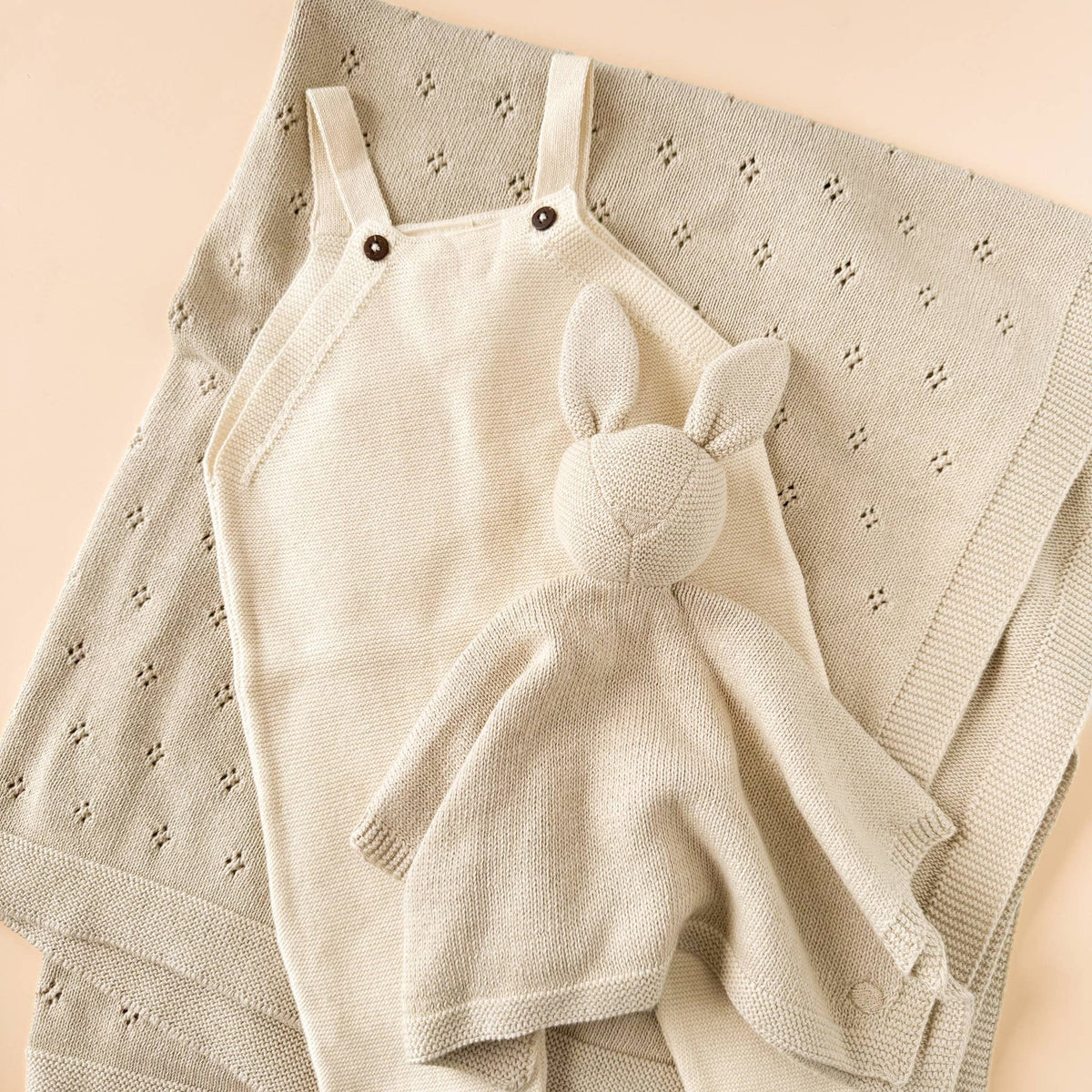 Heirloom Piqué Baby Blanket, Birch