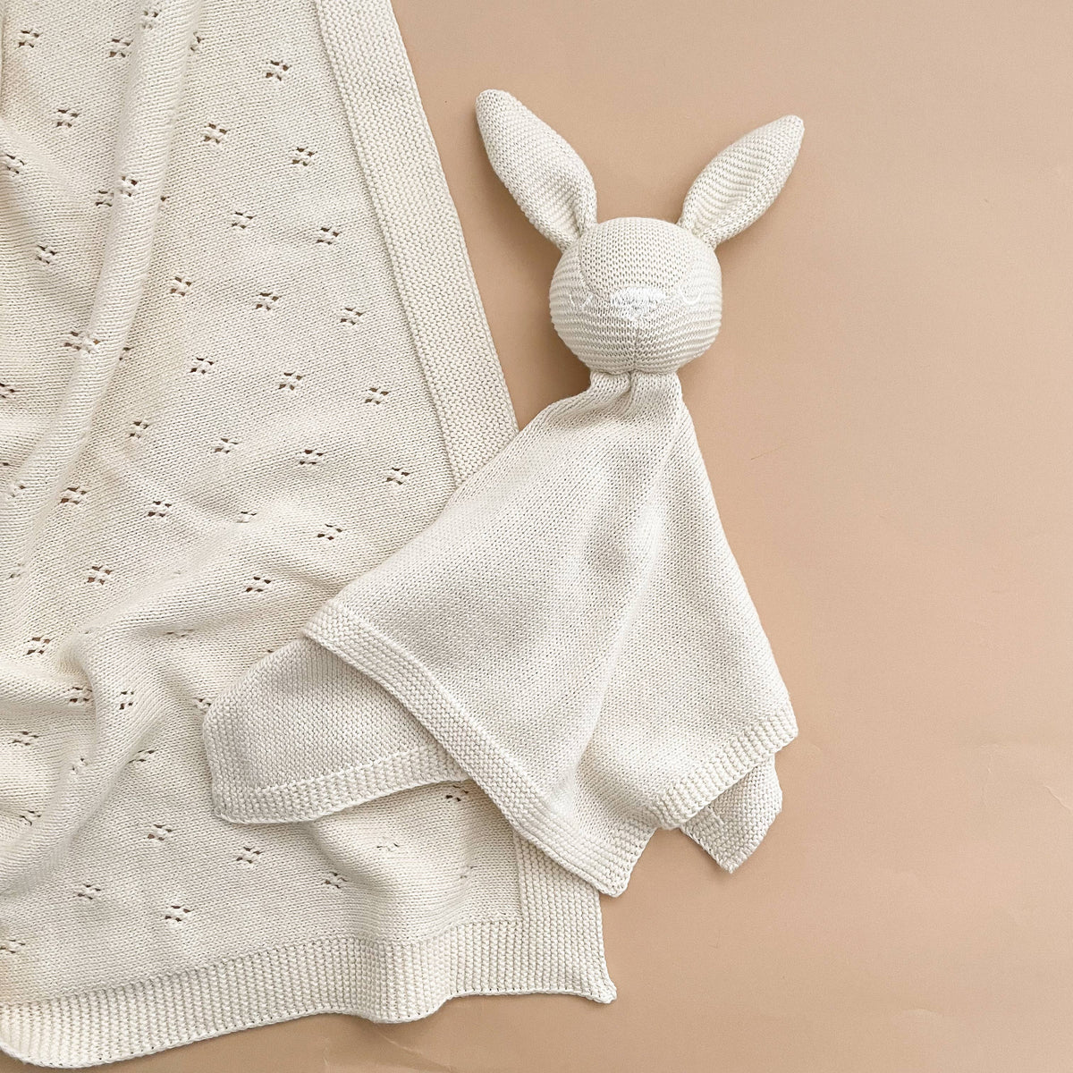 Heirloom Piqué Baby Blanket, Cream