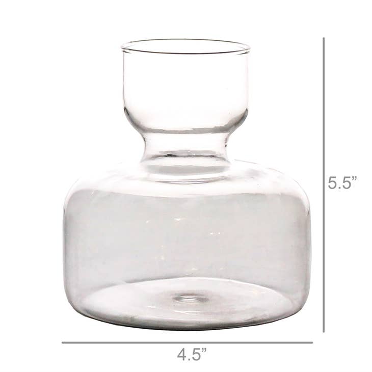 Wide Bottom Bulb Vase