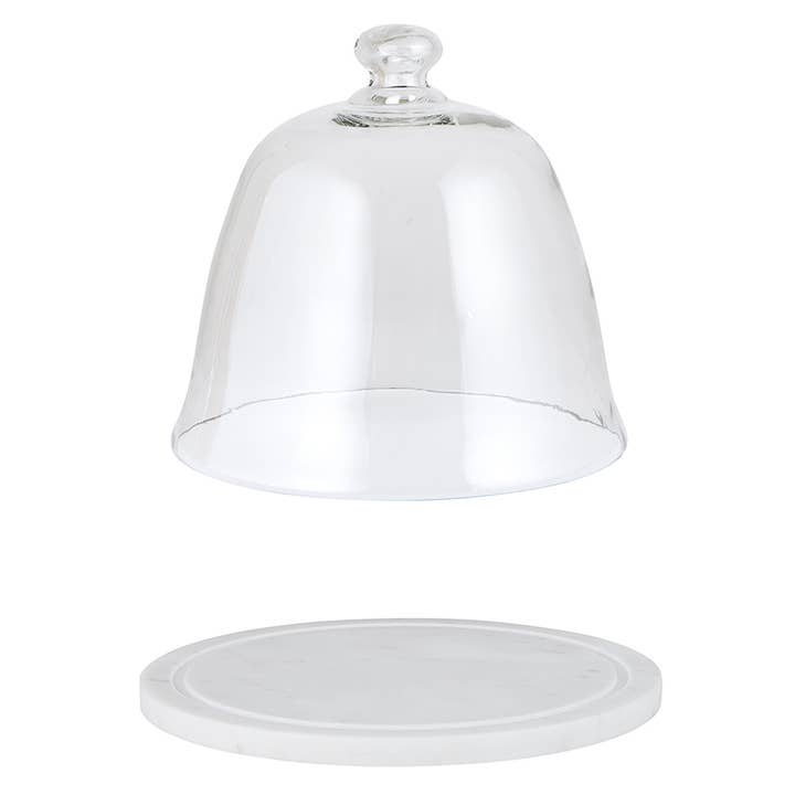 Marble + Glass Dome Cake Plate