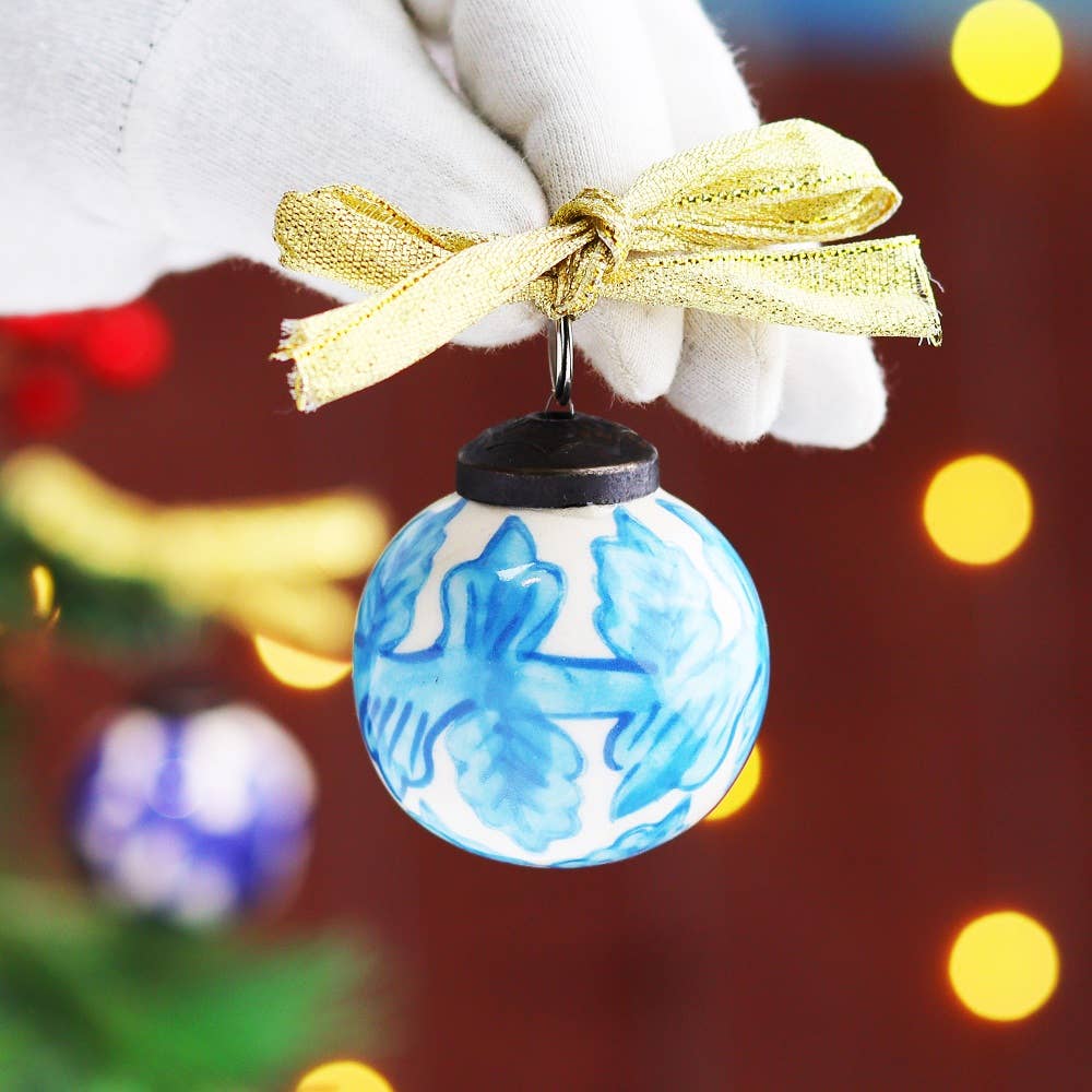 Ceramic Multicolor Christmas Balls - Sold Individually