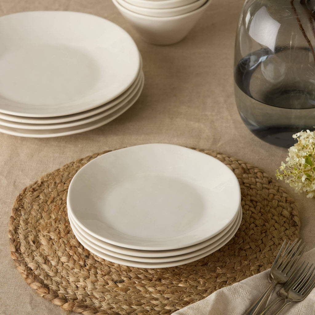 Linen Cream Salad Plate
