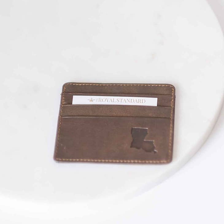 Leather Embossed Slim Wallet