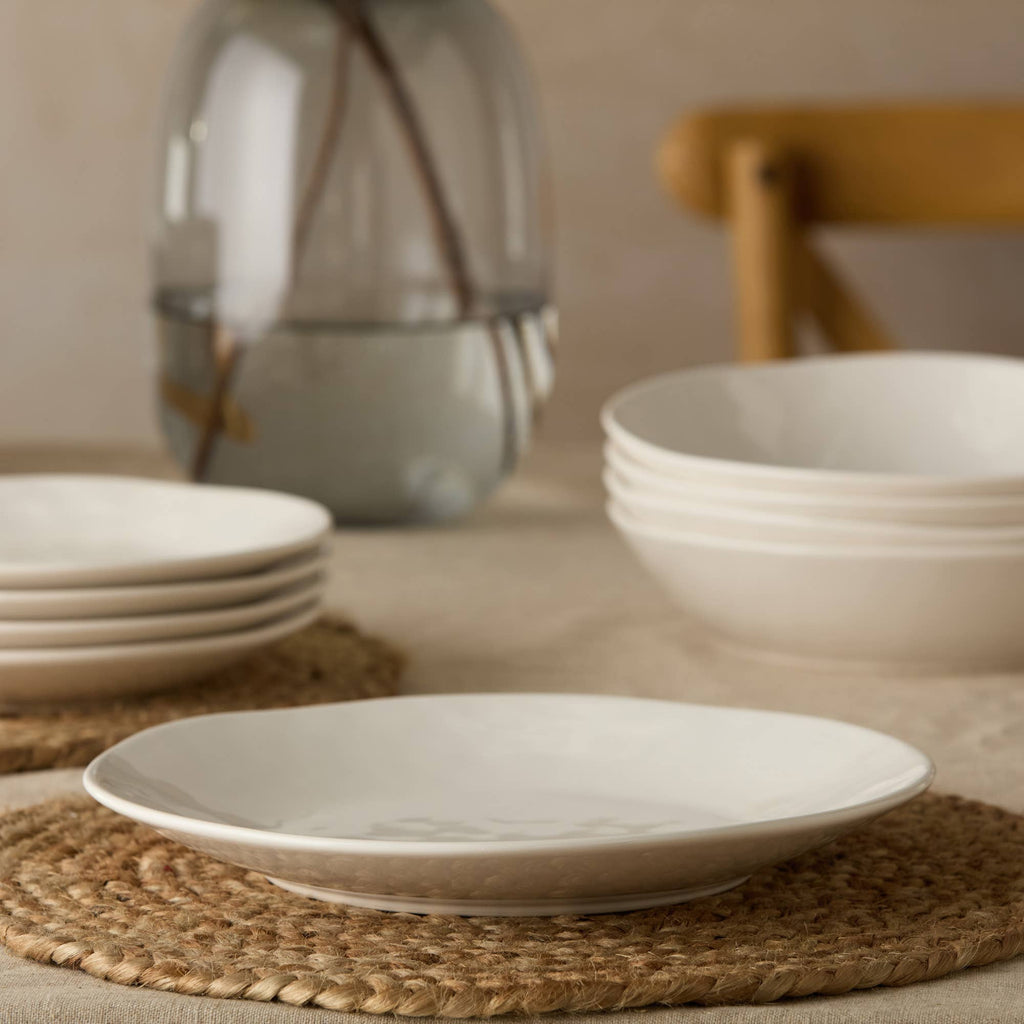 Linen Cream Dinner Plate