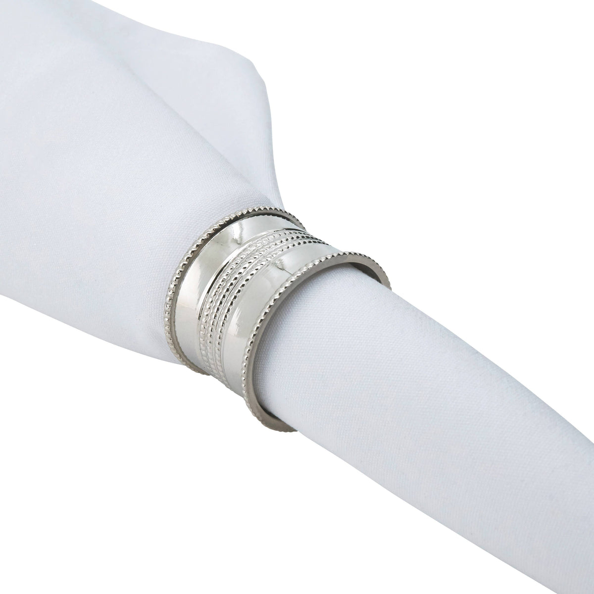 Dotted Napkin Ring, Silver