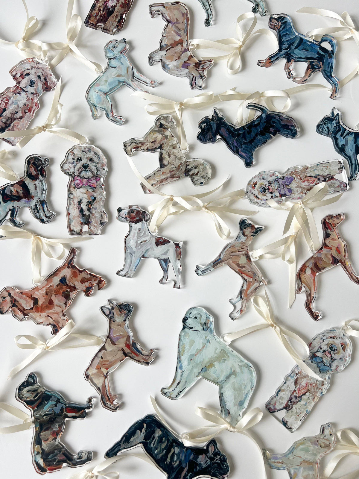 Yellow Labrador Acrylic Christmas Dog Ornament | Wreath Charm WHOLESALE
