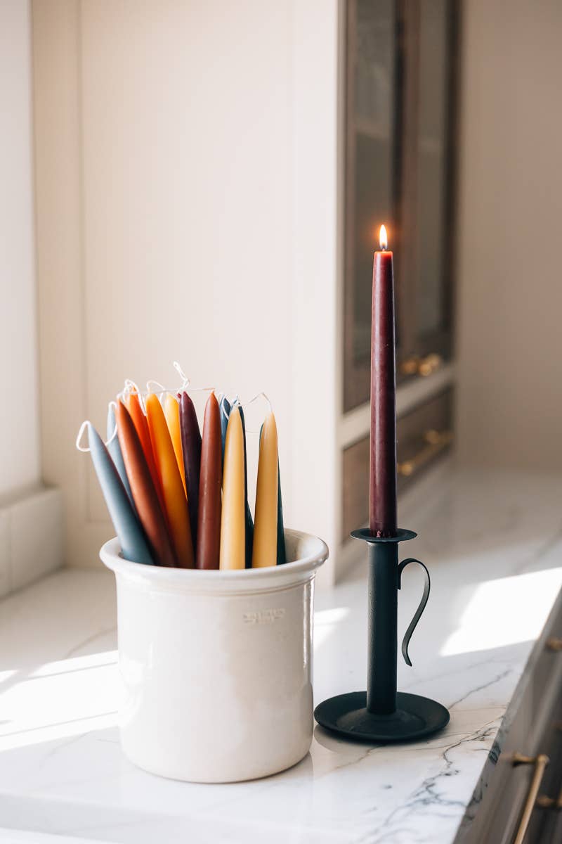 Hand-Dipped Taper Candles, Unscented (Set of 2)