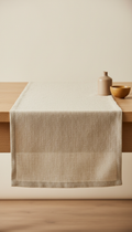 Linen Table Runner in Natural Flax