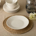 Linen Cream Dinner Plate