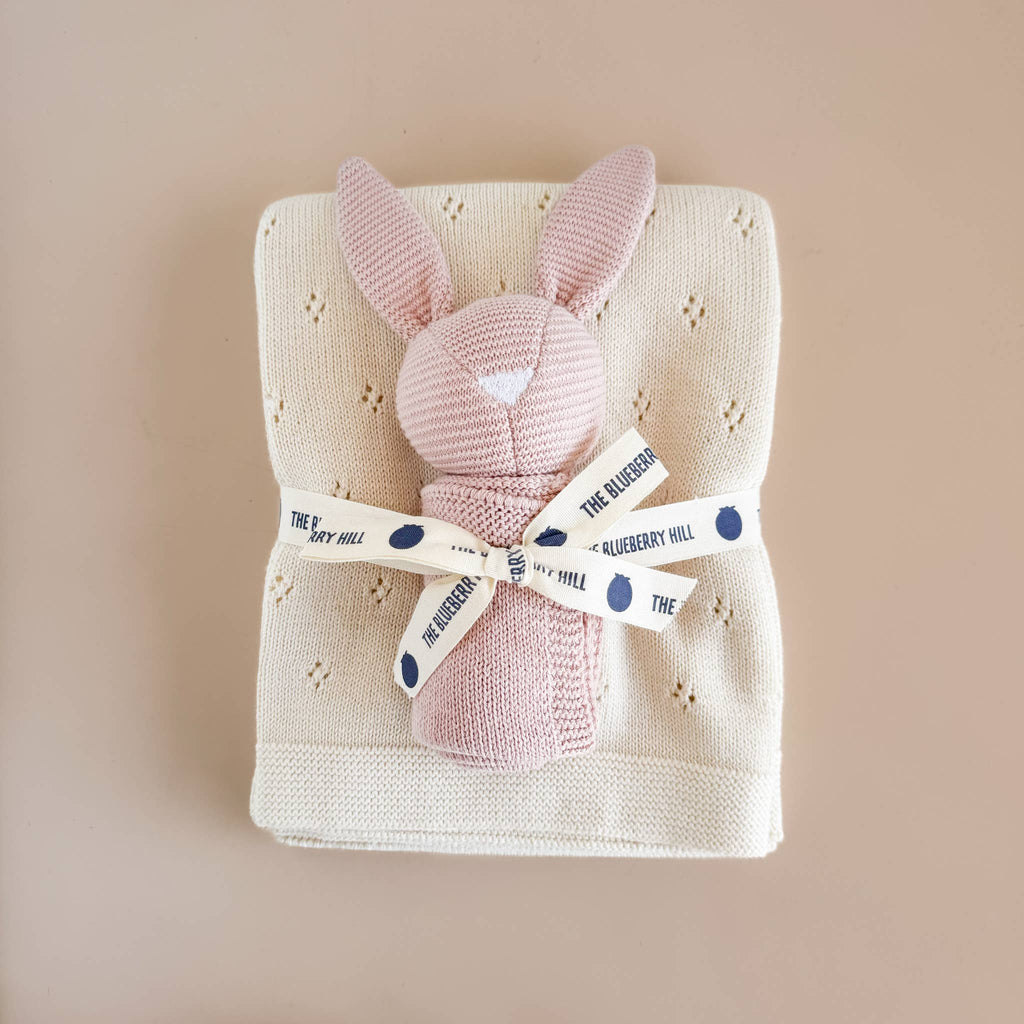 Heirloom Piqué Baby Blanket, Cream