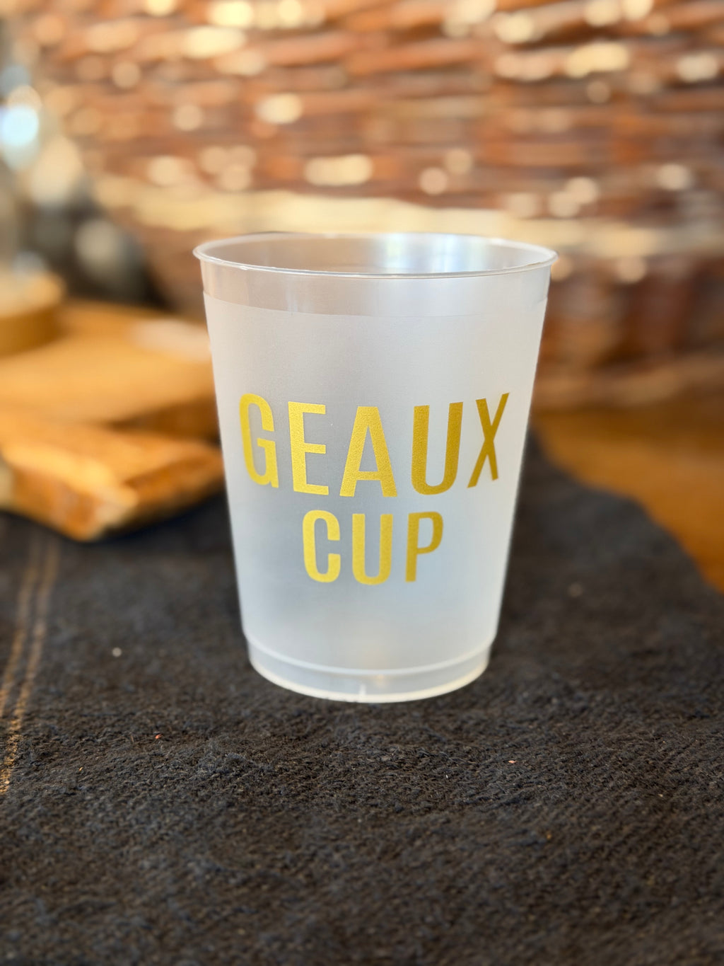 Geaux Cup Party Cups   Frosted/Gold   16oz   Set of 10