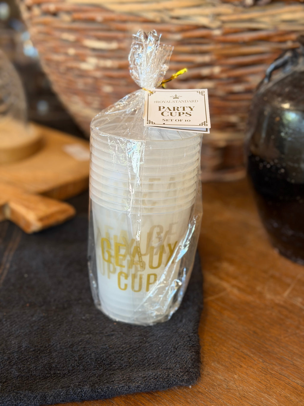 Geaux Cup Party Cups   Frosted/Gold   16oz   Set of 10