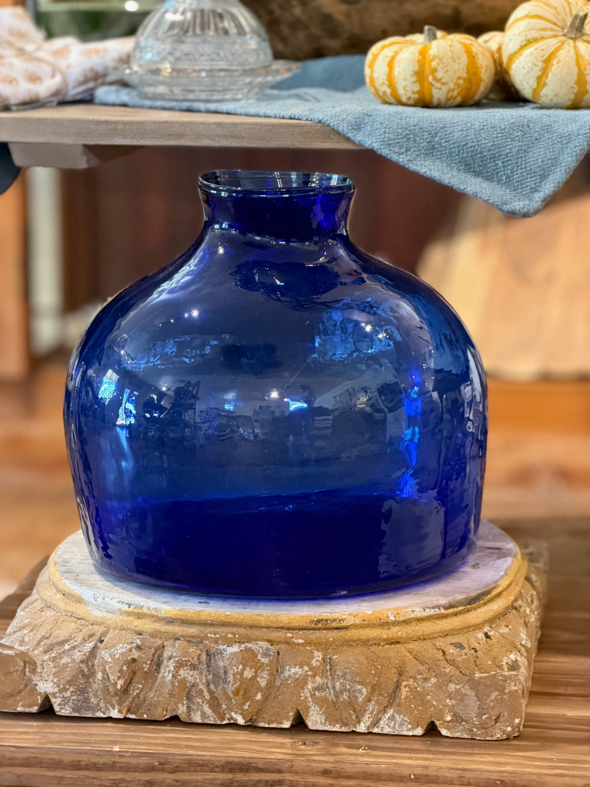 Modern Blue Glass Vase
