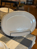 Relish Double Line Oval Platter Stone