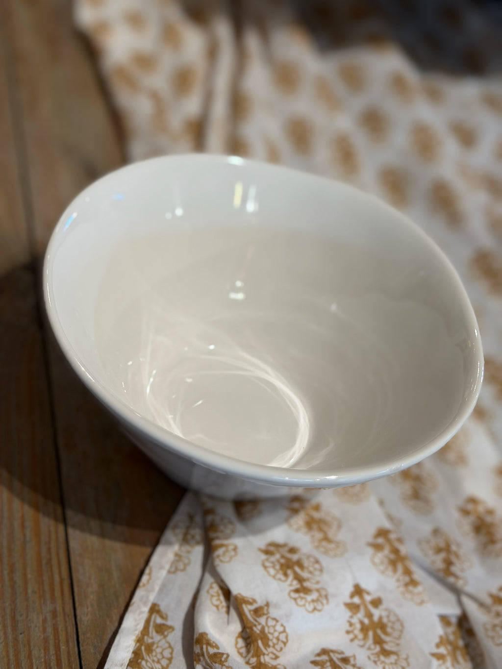 Linen Cream Ice Cream Bowl