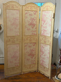 Vintage Pink Toile Room Divider