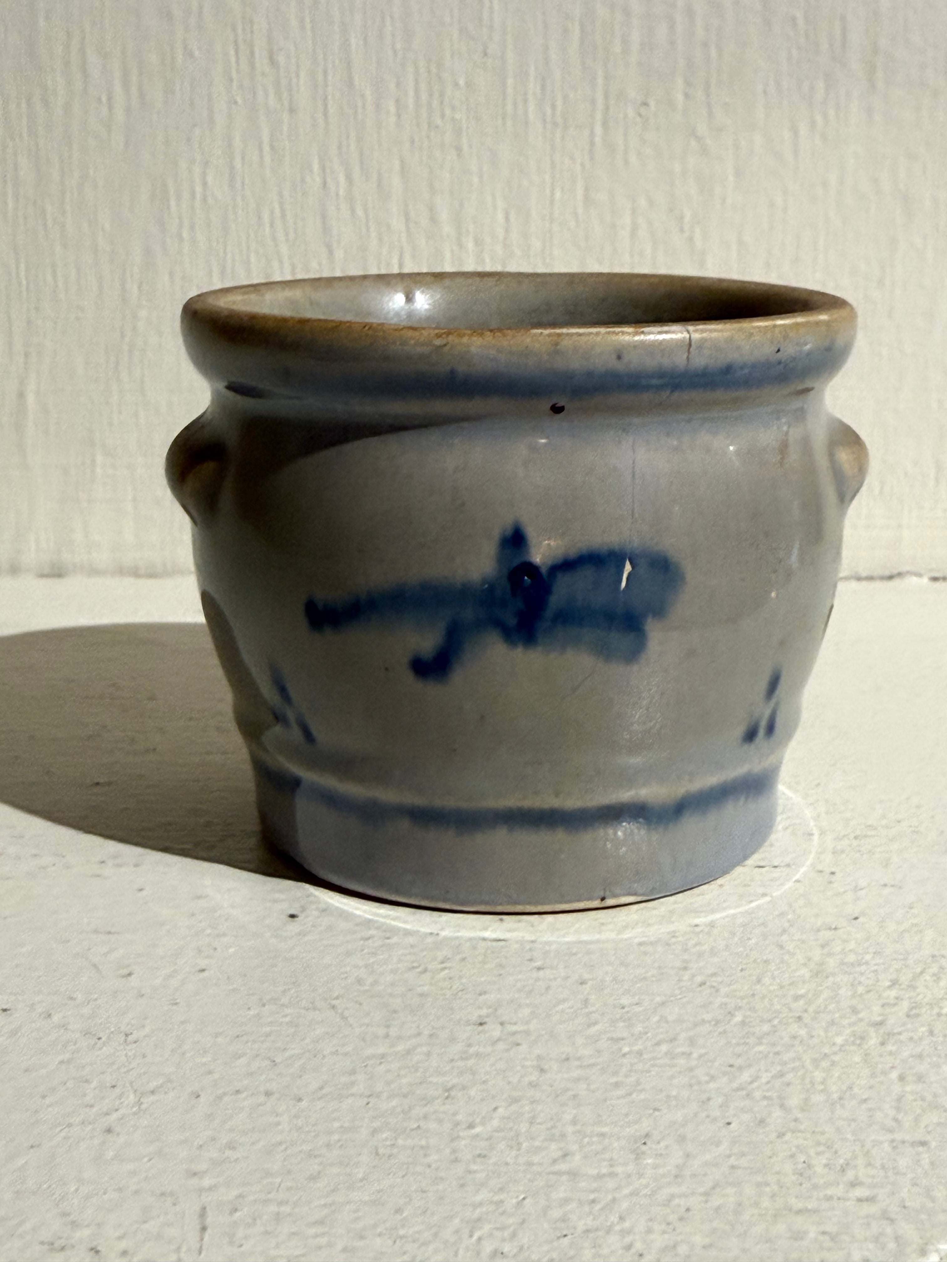 Salt-Glazed Pottery Crock, Extra Small