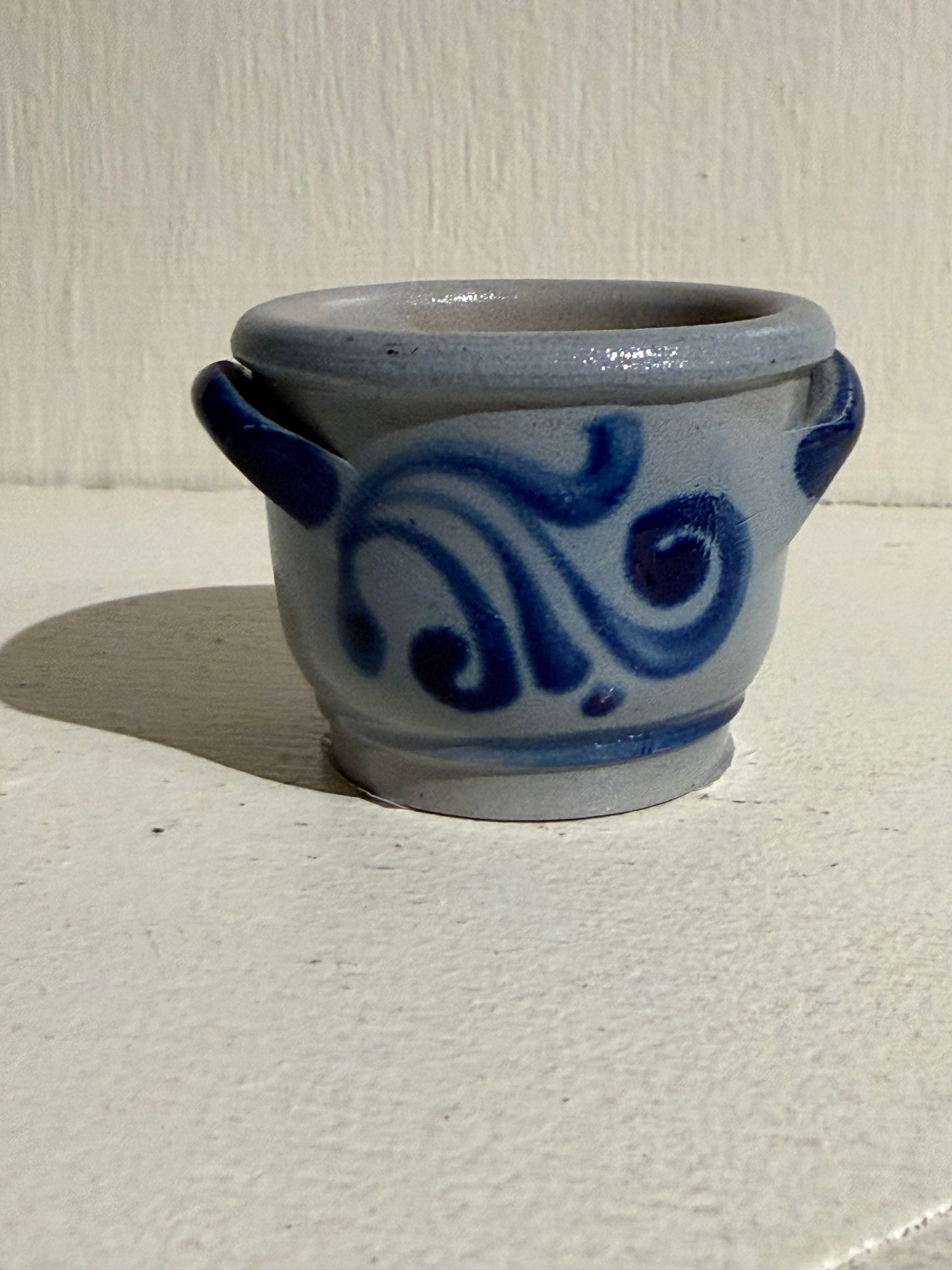 Salt-Glazed Pottery Crock, Mini