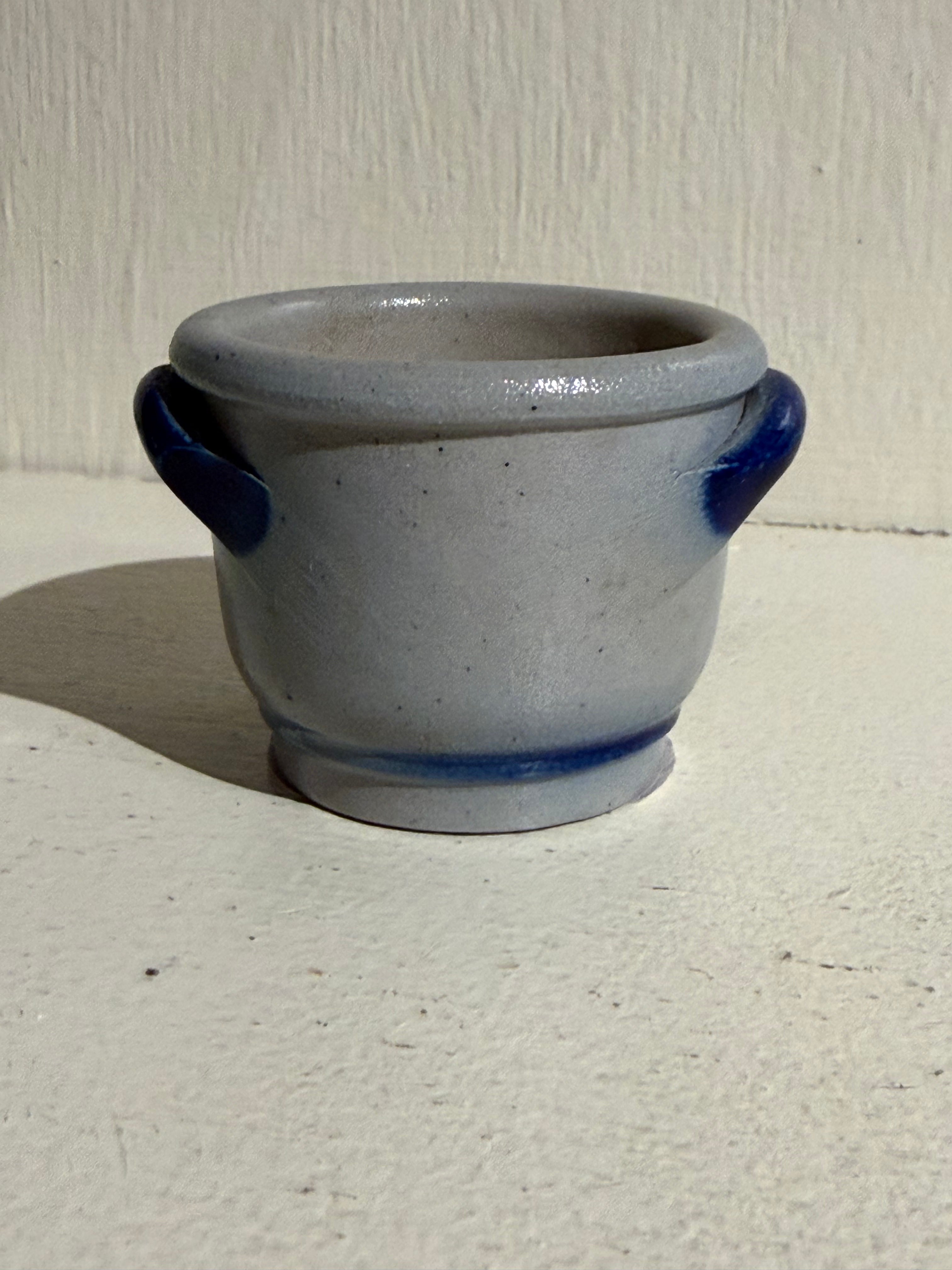 Salt-Glazed Pottery Crock, Mini