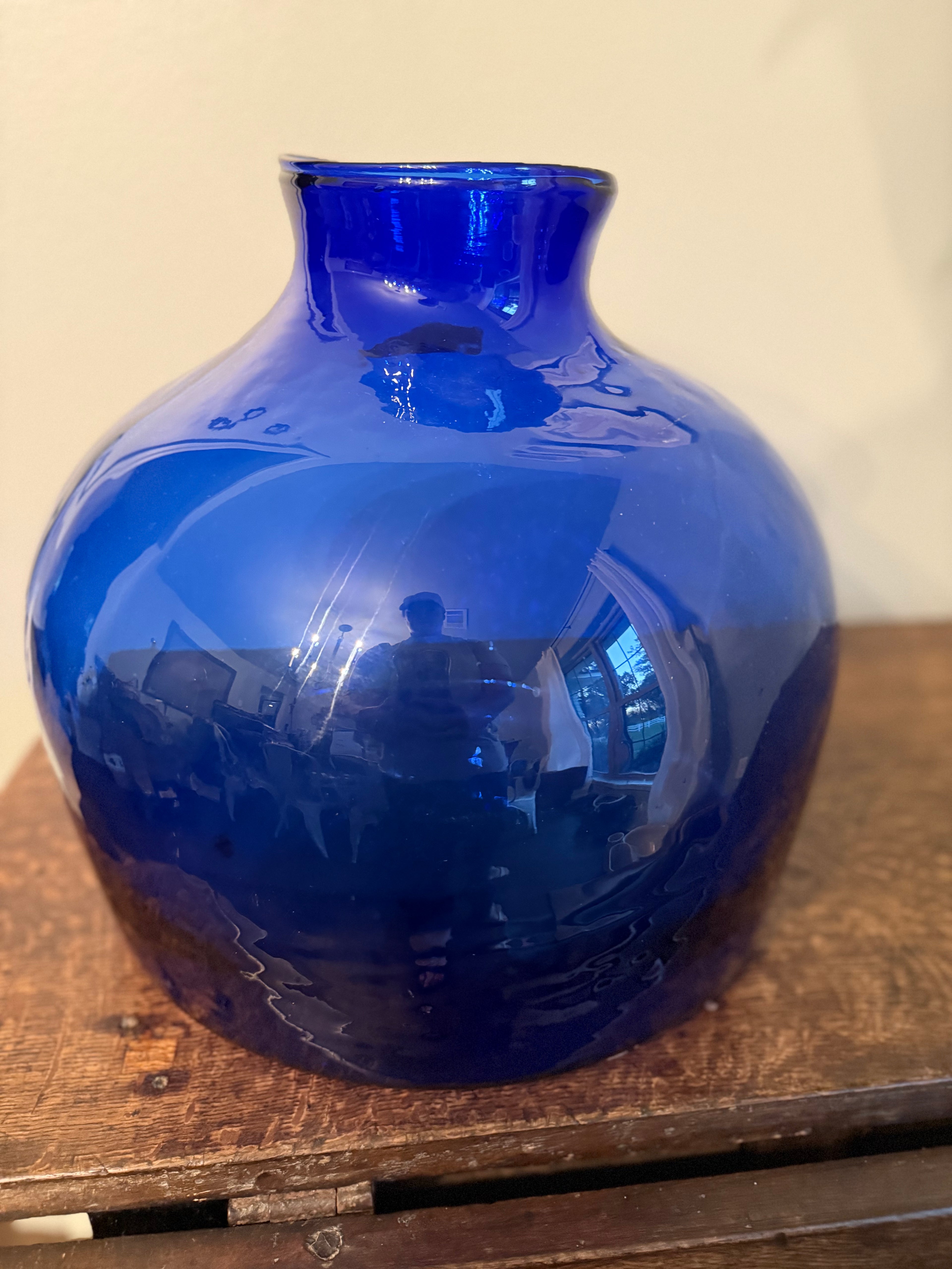 Modern Blue Glass Vase