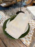 Flax Linen Napkins with Lace (Set of 4)
