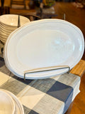 Relish Double Line Oval Platter Cream