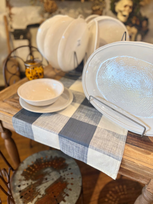 Blue Gingham Table Runner