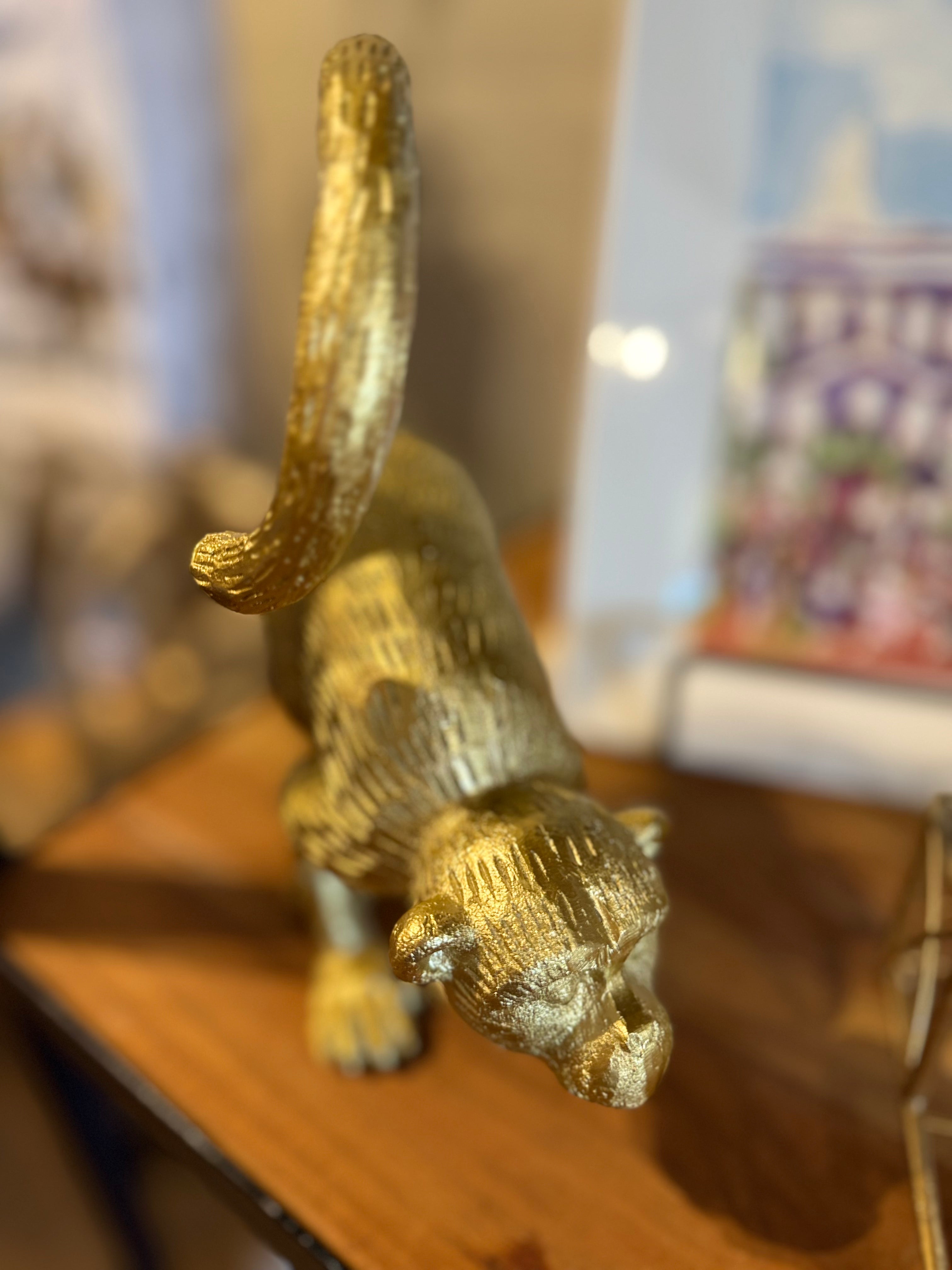 Gold Monkey Figurine