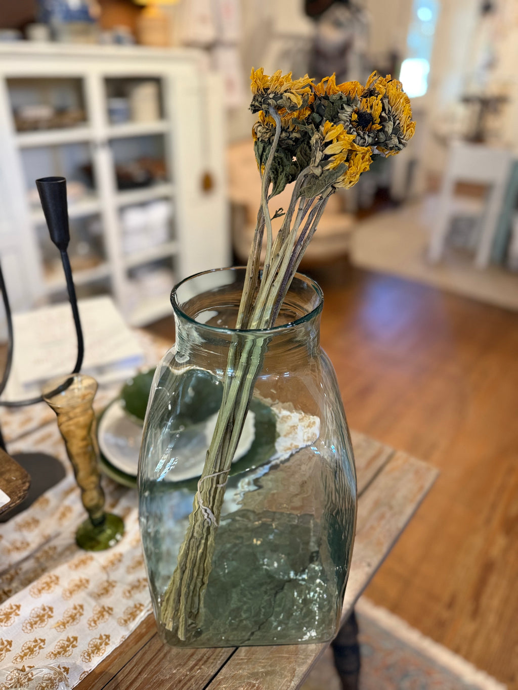 Round Blue Vase