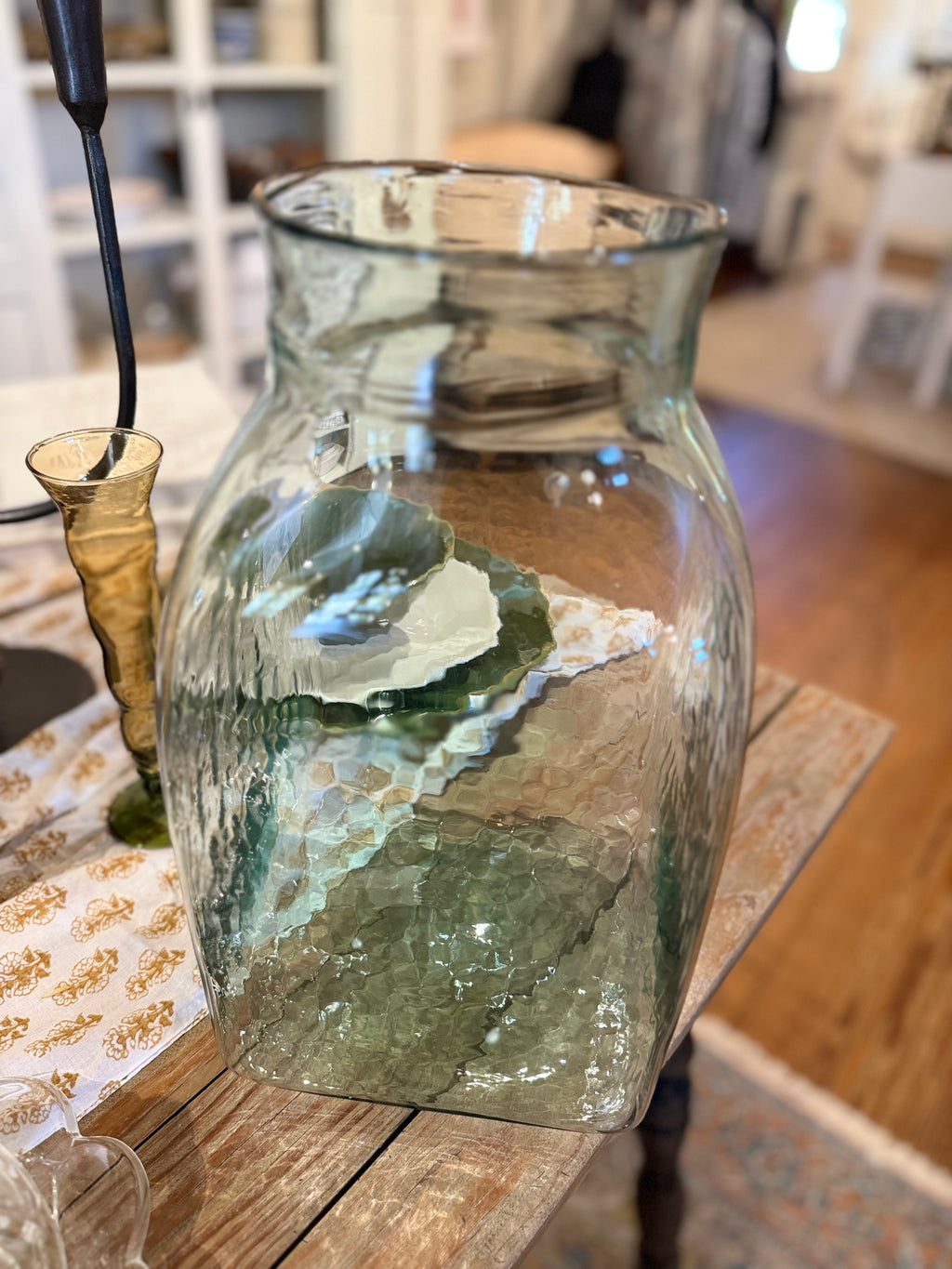 Round Blue Vase