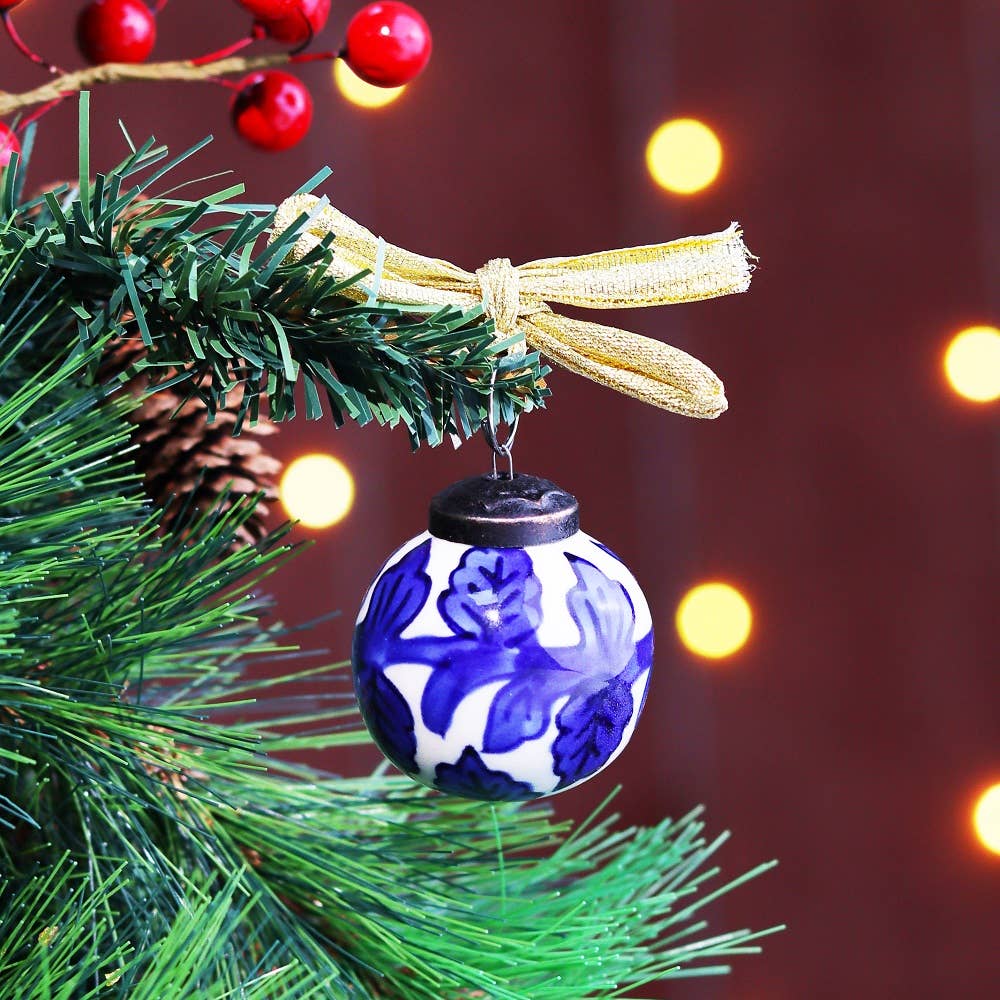 Ceramic Multicolor Christmas Balls - Sold Individually