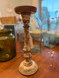 Antique Baluster Candlestick, Cream