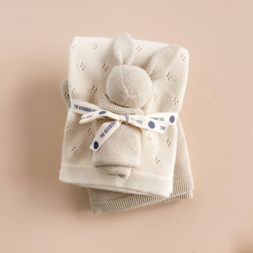 Heirloom Piqué Baby Blanket, Birch