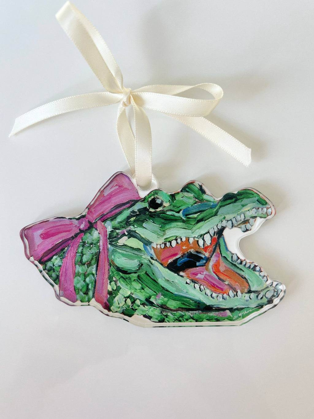 Gator Girl Acrylic Christmas Ornament | Wreath Charm WHOLESALE