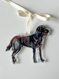 Chocolate Labrador Acrylic Christmas Dog Ornament | Wreath Charm WHOLESALE