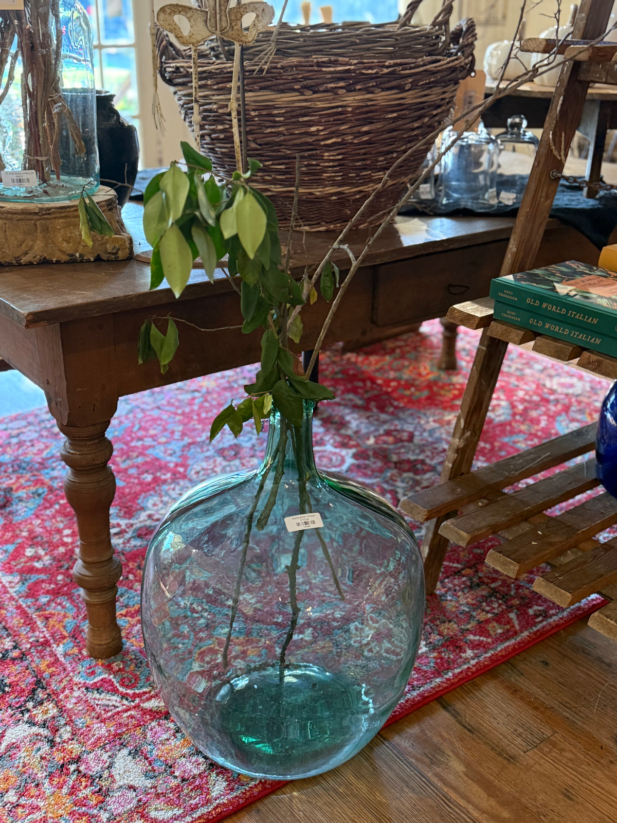 Green Glass Demijohn