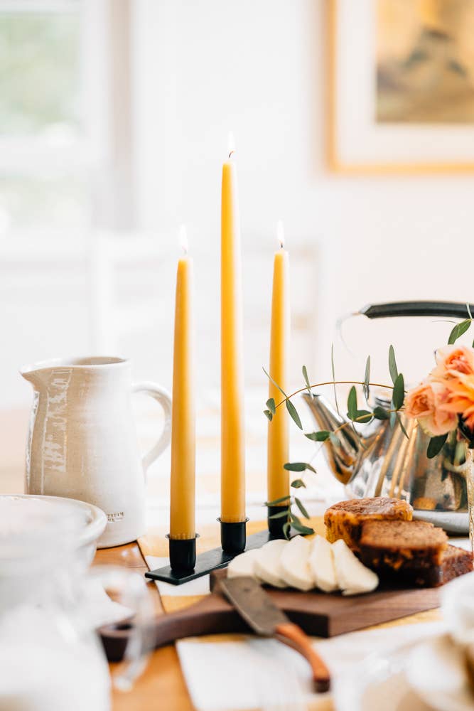 Hand-Dipped Taper Candles, Unscented (Set of 2)
