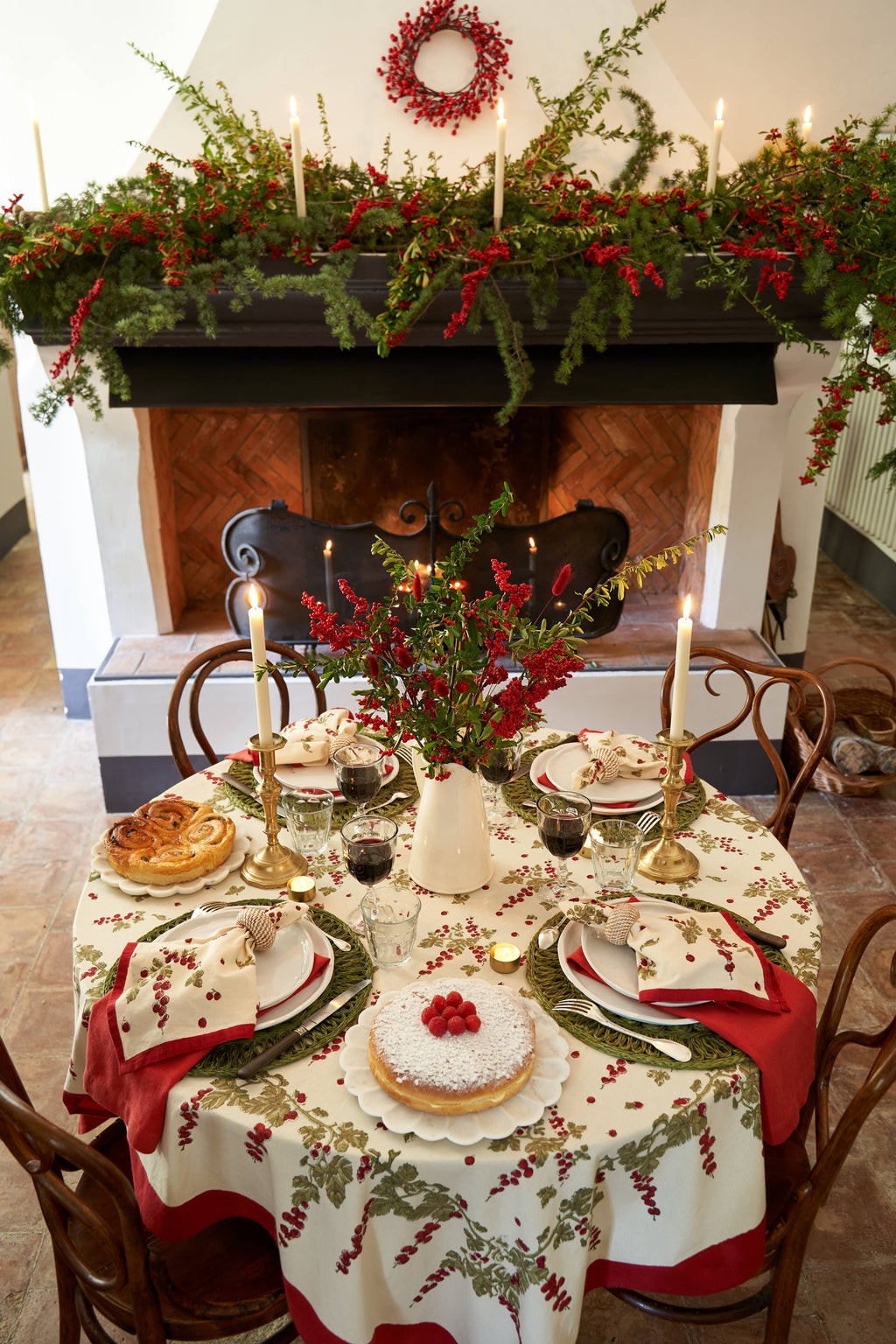 Gooseberry Napkins, Red & Green (Set of 6)