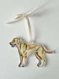 Yellow Labrador Acrylic Christmas Dog Ornament | Wreath Charm WHOLESALE