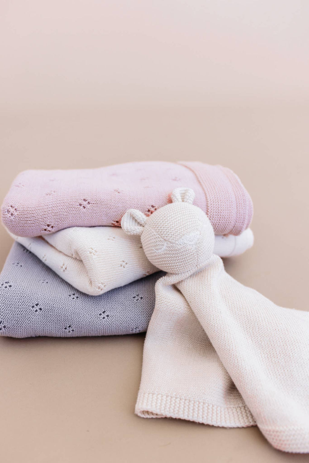 Heirloom Piqué Baby Blanket, Cream
