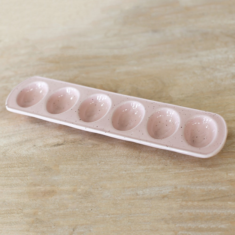Speckled Egg Dish - Light Pink
